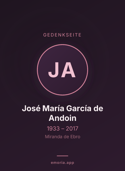 Gedenkportrait von José María García de Andoin