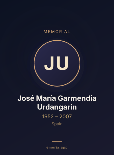Memorial portrait of José María Garmendia Urdangarin
