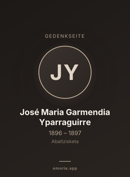 Gedenkportrait von José Maria Garmendia Yparraguirre