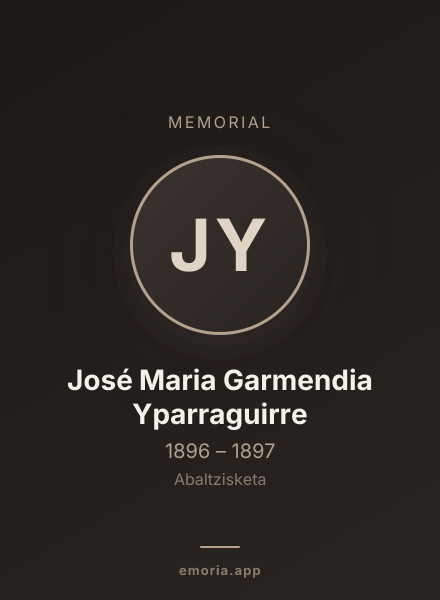Memorial portrait of José Maria Garmendia Yparraguirre