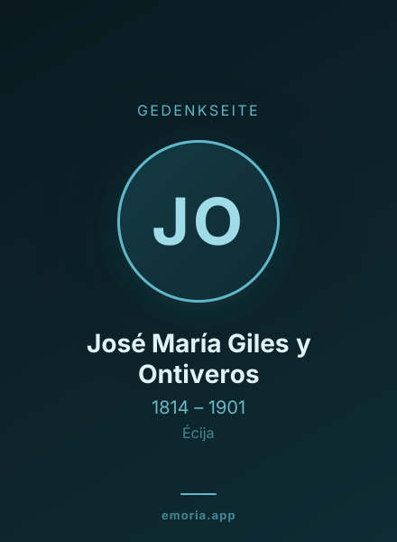 Gedenkportrait von José María Giles y Ontiveros