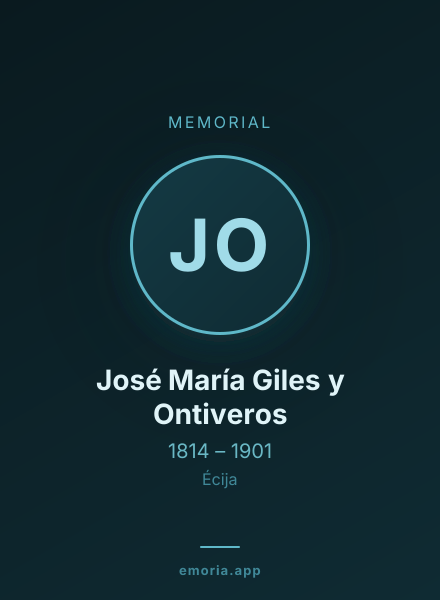 Memorial portrait of José María Giles y Ontiveros
