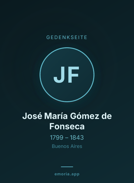 Gedenkportrait von José María Gómez de Fonseca
