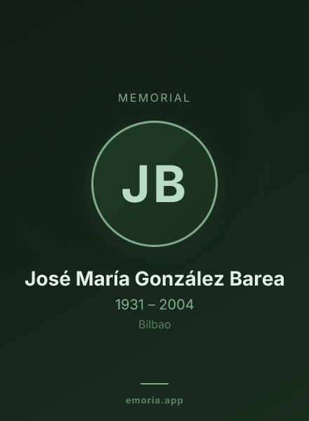 Memorial portrait of José María González Barea