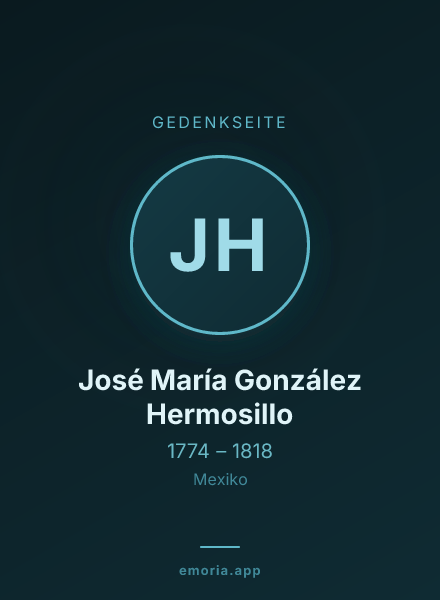 Gedenkportrait von José María González Hermosillo