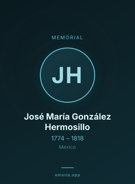 Memorial portrait of José María González Hermosillo