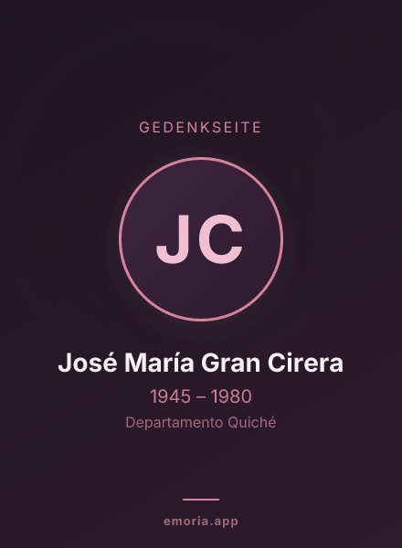 Gedenkportrait von José María Gran Cirera