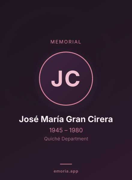 Memorial portrait of José María Gran Cirera