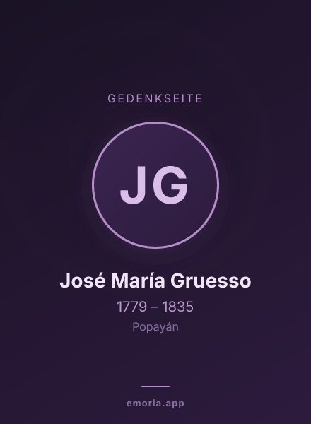 Gedenkportrait von José María Gruesso