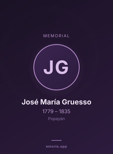 Memorial portrait of José María Gruesso