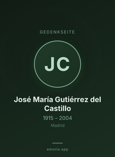 Gedenkportrait von José María Gutiérrez del Castillo