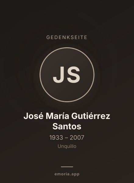 Gedenkportrait von José María Gutiérrez Santos
