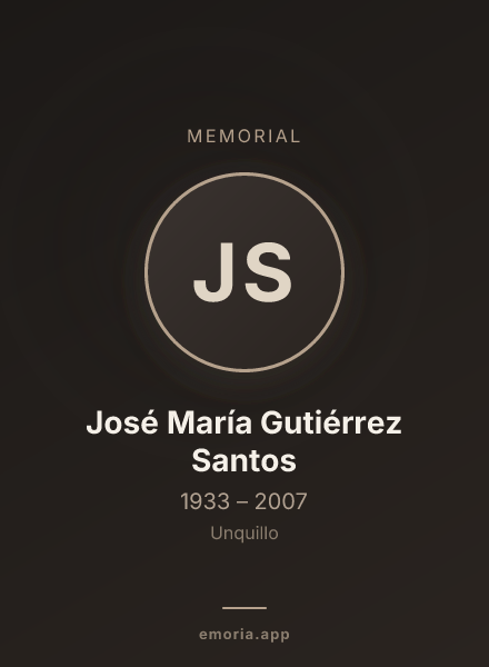 Memorial portrait of José María Gutiérrez Santos