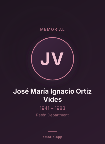 Memorial portrait of José María Ignacio Ortiz Vides