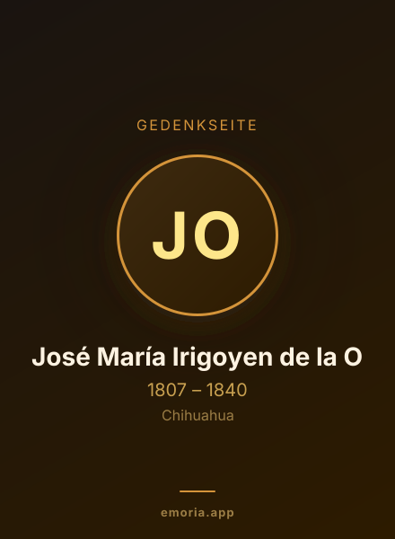 Gedenkportrait von José María Irigoyen de la O