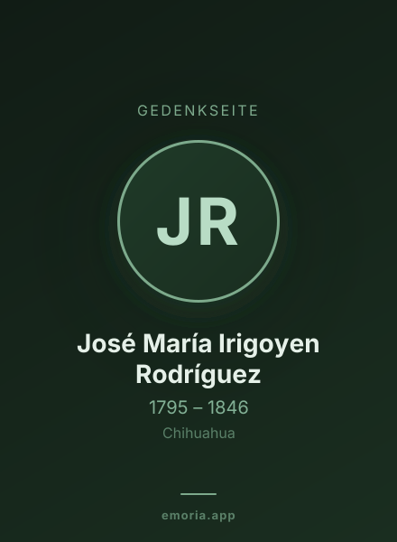 Gedenkportrait von José María Irigoyen Rodríguez