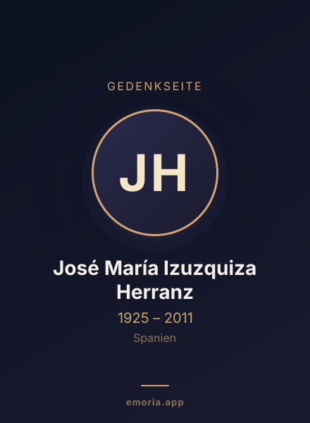 Gedenkportrait von José María Izuzquiza Herranz