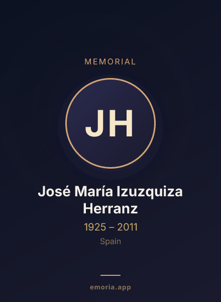 Memorial portrait of José María Izuzquiza Herranz