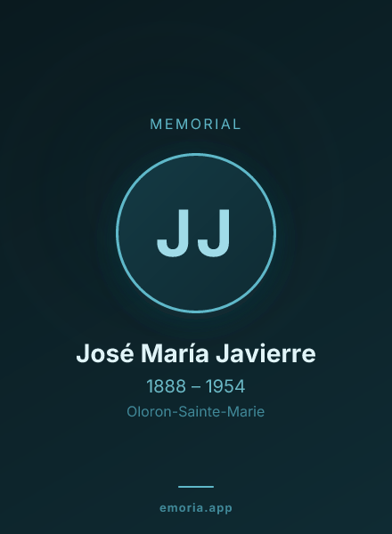 Memorial portrait of José María Javierre