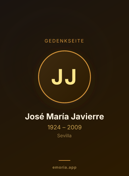 Gedenkportrait von José María Javierre