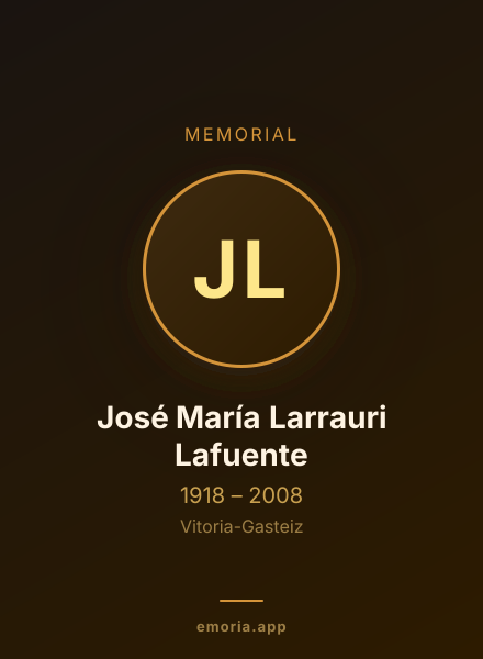Memorial portrait of José María Larrauri Lafuente