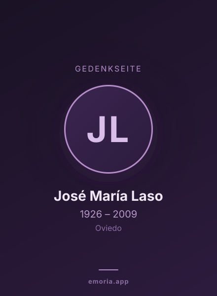 Gedenkportrait von José María Laso