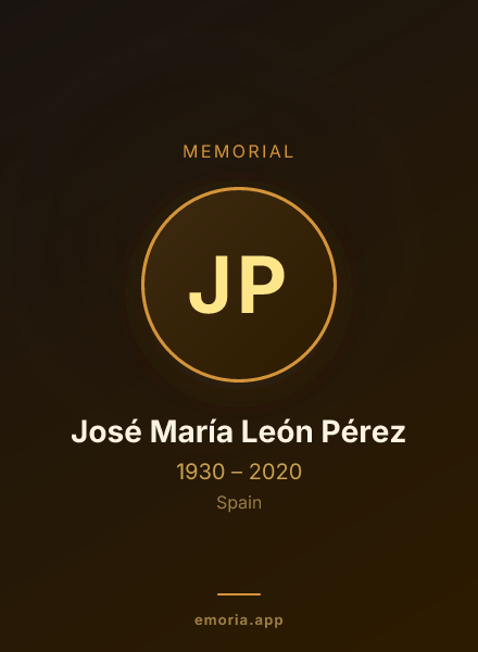 Memorial portrait of José María León Pérez