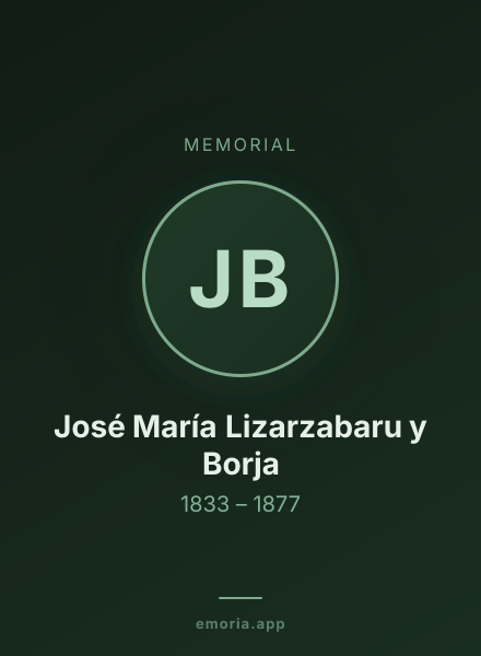 Memorial portrait of José María Lizarzabaru y Borja