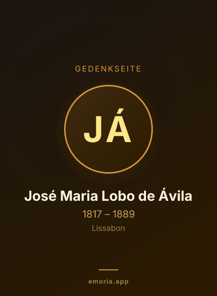 Gedenkportrait von José Maria Lobo de Ávila