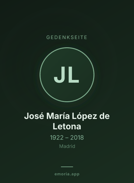 Gedenkportrait von José María López de Letona