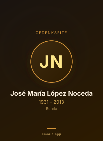 Gedenkportrait von José María López Noceda