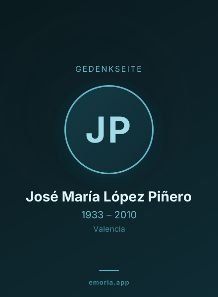 Gedenkportrait von José María López Piñero