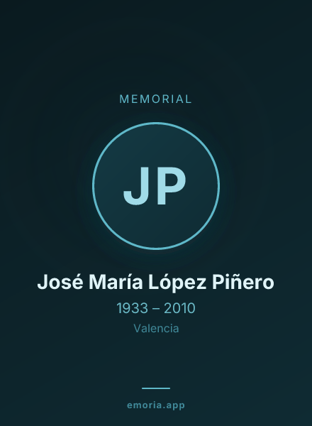 Memorial portrait of José María López Piñero