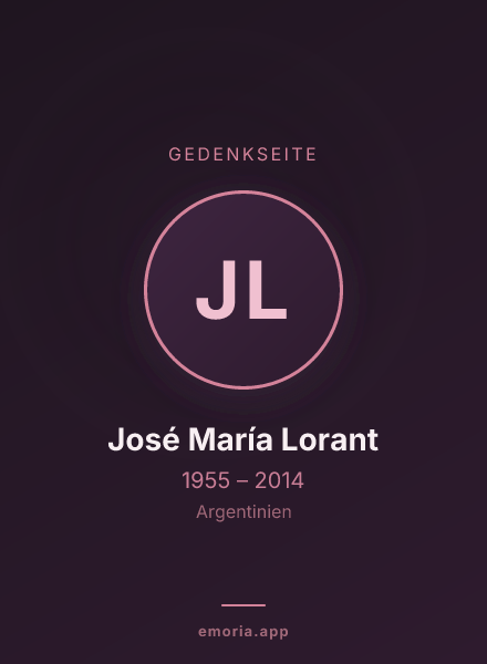 Gedenkportrait von José María Lorant