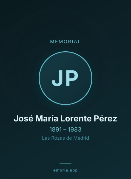 Memorial portrait of José María Lorente Pérez