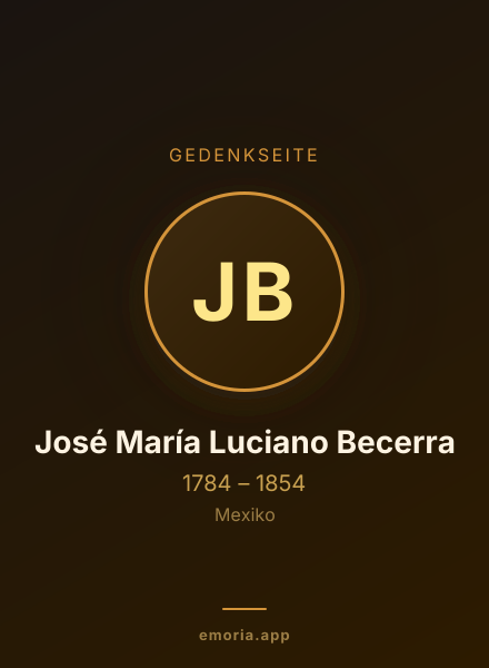 Gedenkportrait von José María Luciano Becerra