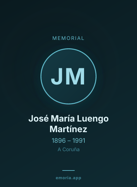 Memorial portrait of José María Luengo Martínez