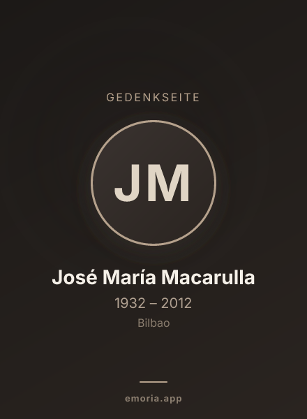 Gedenkportrait von José María Macarulla