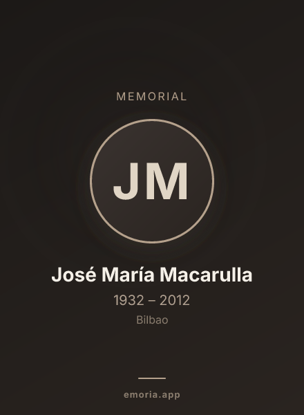 Memorial portrait of José María Macarulla