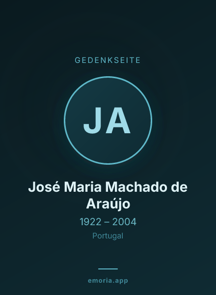 Gedenkportrait von José Maria Machado de Araújo