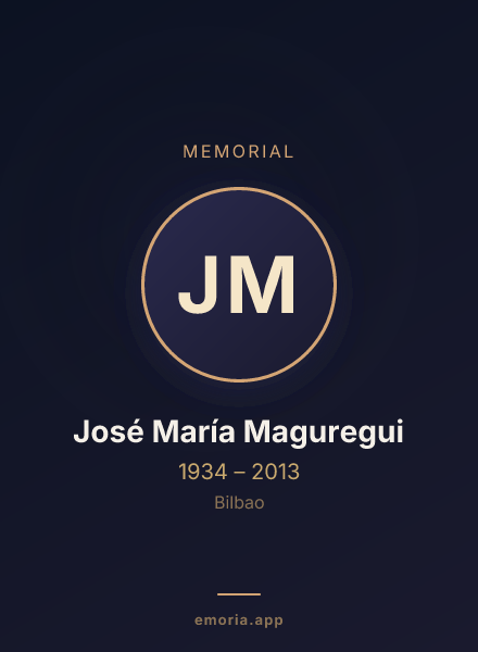 Memorial portrait of José María Maguregui