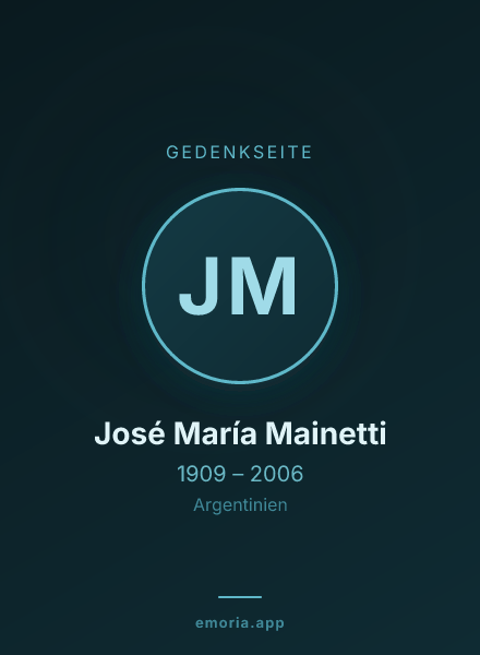 Gedenkportrait von José María Mainetti