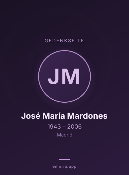 Gedenkportrait von José María Mardones