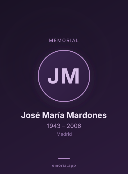 Memorial portrait of José María Mardones