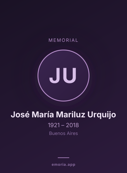 Memorial portrait of José María Mariluz Urquijo