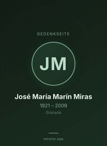 Gedenkportrait von José María Marín Miras