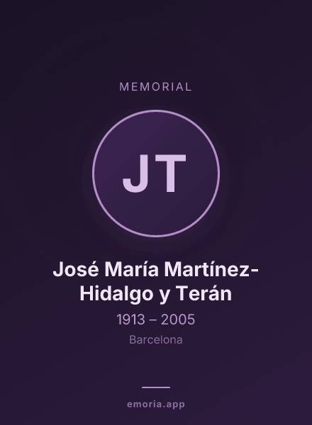 Memorial portrait of José María Martínez-Hidalgo y Terán