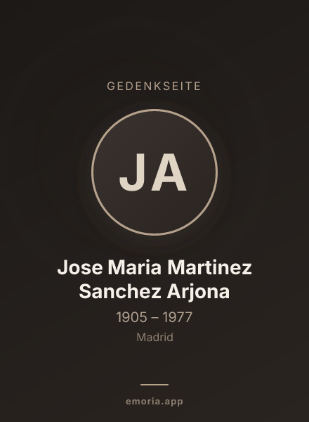 Gedenkportrait von Jose Maria Martinez Sanchez Arjona