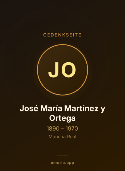 Gedenkportrait von José María Martínez y Ortega