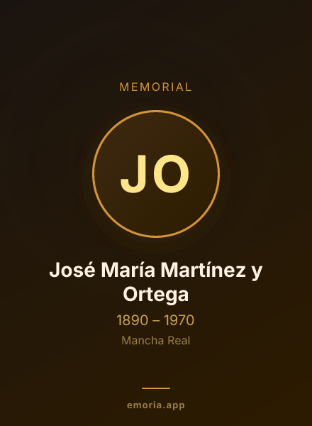 Memorial portrait of José María Martínez y Ortega
